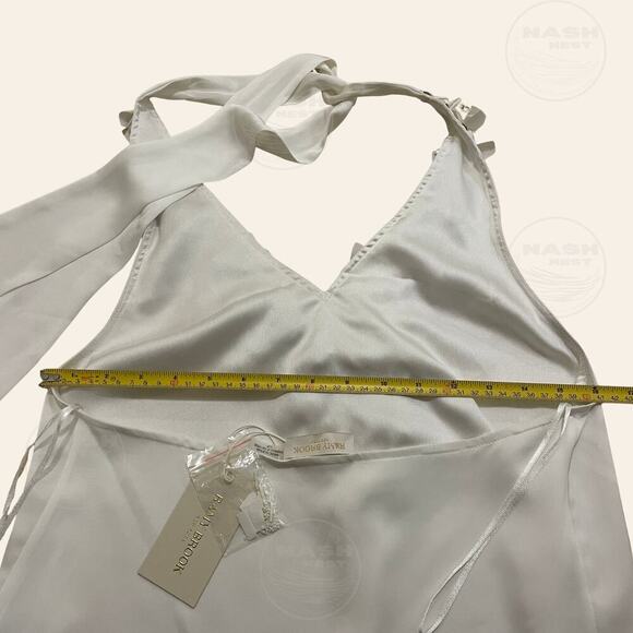 Ramy Brook Mitchell Top Ivory Beaded Halter | Glam, Resort Vacation S NWT $395 - Picture 11 of 14